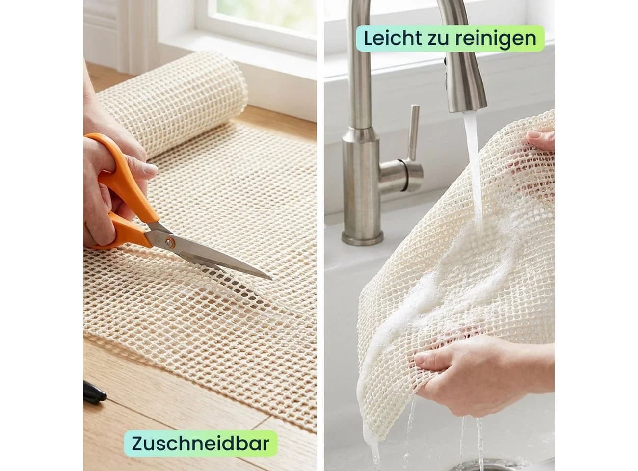 Casativo Antirutsch Teppichunterlage creme-weiß zuschneidbar - Bild 4