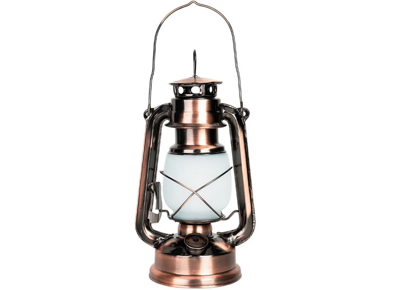 Casativo Retro LED-Sturmlaterne mit Flammen-Optik in Bronzelook
