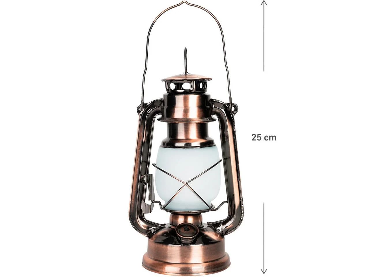 Casativo Retro LED-Sturmlaterne mit Flammen-Optik in Bronzelook - Bild 3