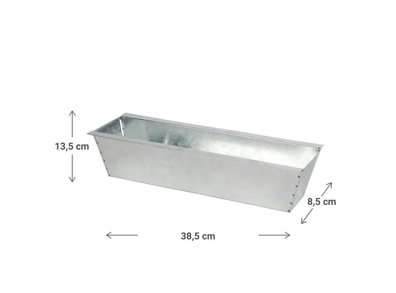 Casativo Blumenkasten Paletten-Pflanzkasten Silber Verzinktes Metall