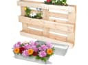 Casativo Blumenkasten Paletten-Pflanzkasten Silber Verzinktes Metall Bild 2