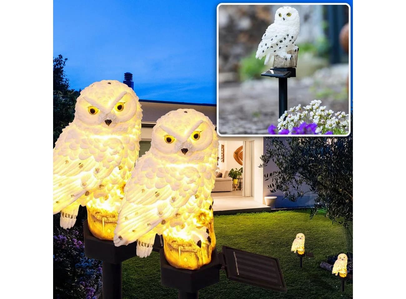 Casativo LED Solar-Eule Gartenleuchte mit Dämmerungssensor - Bild 2