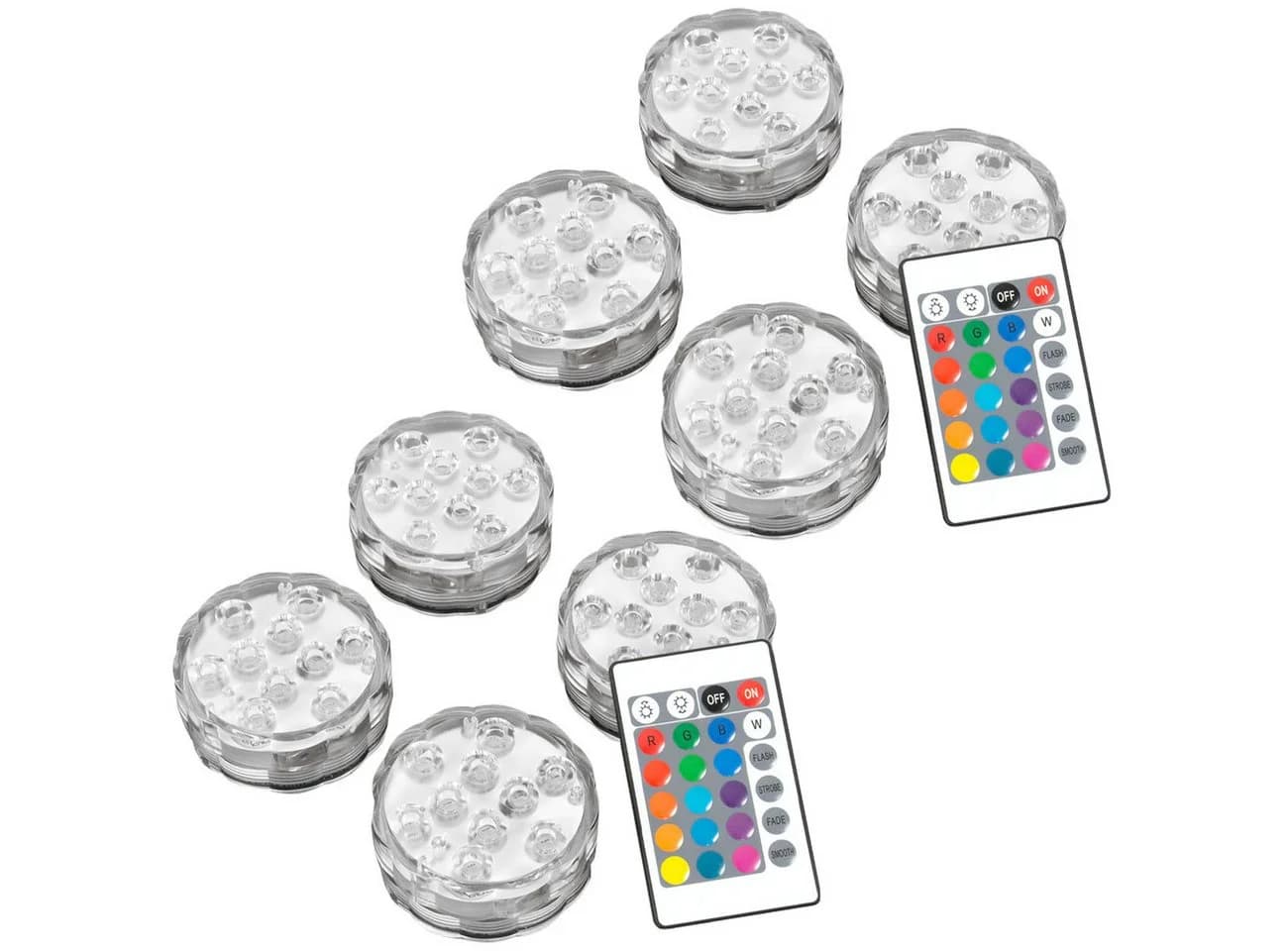 Casativo LED Teichleuchte wasserdicht Multicolor 4er Set mit Fernbedienung - Bild 2