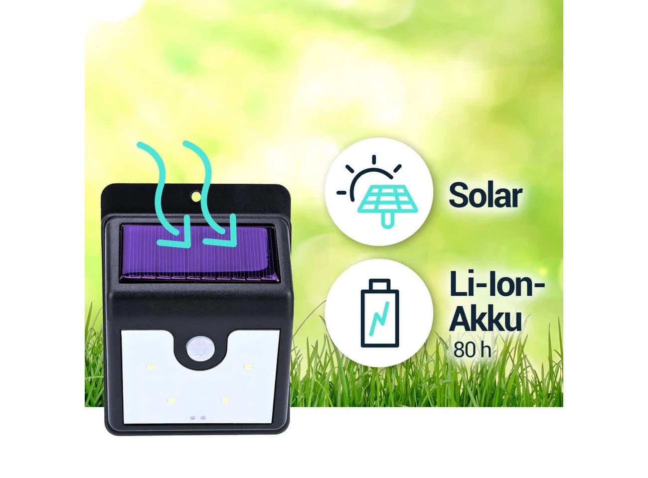 Casativo LED Solar-Wandstrahler mit Bewegungssensor IP44 - Bild 4