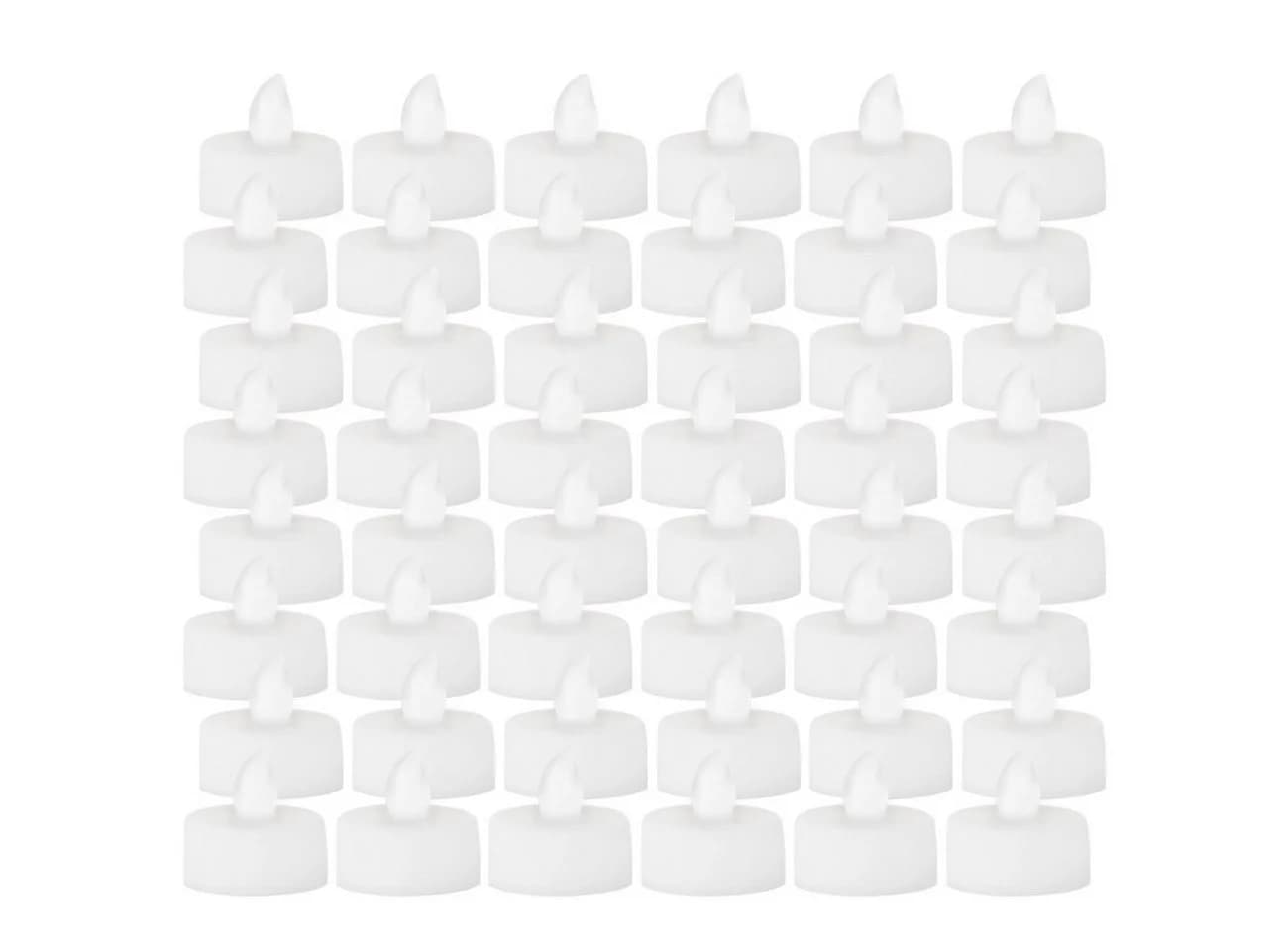 Casativo LED-Teelichter 48er-Set Weiß Flackerndes Licht