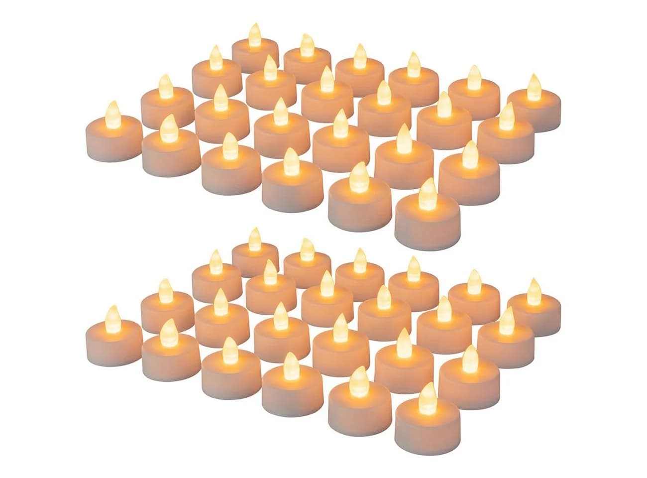 Casativo LED-Teelichter 48er-Set Weiß Flackerndes Licht - Bild 2