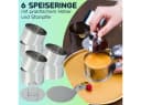 Casativo Speiseringe 6er Set Edelstahl mit Heber & Stampfer Bild 3