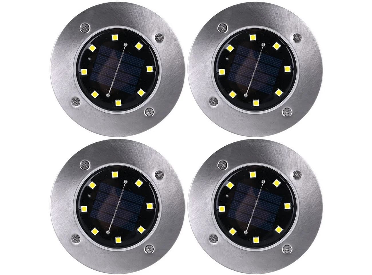 Casativo Solar-Bodenstrahler Silber 200lm IP44 mit Dämmerungssensor