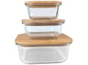 shop'n smile ideoon Vorratsdose Glas & Bambus Set 3-tlg. Luftdicht Bild 1