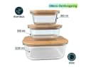 shop'n smile ideoon Vorratsdose Glas & Bambus Set 3-tlg. Luftdicht Bild 3