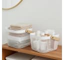 shop'n smile ideoon Drahtkorb 2er-Set Weiss mit Holzgriff Bild 4