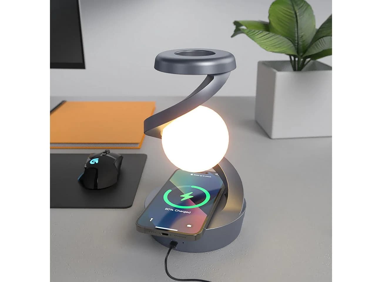 shop'n smile ideoon Schwebende RGB Tischlampe mit Qi-Ladefunktion - Bild 2