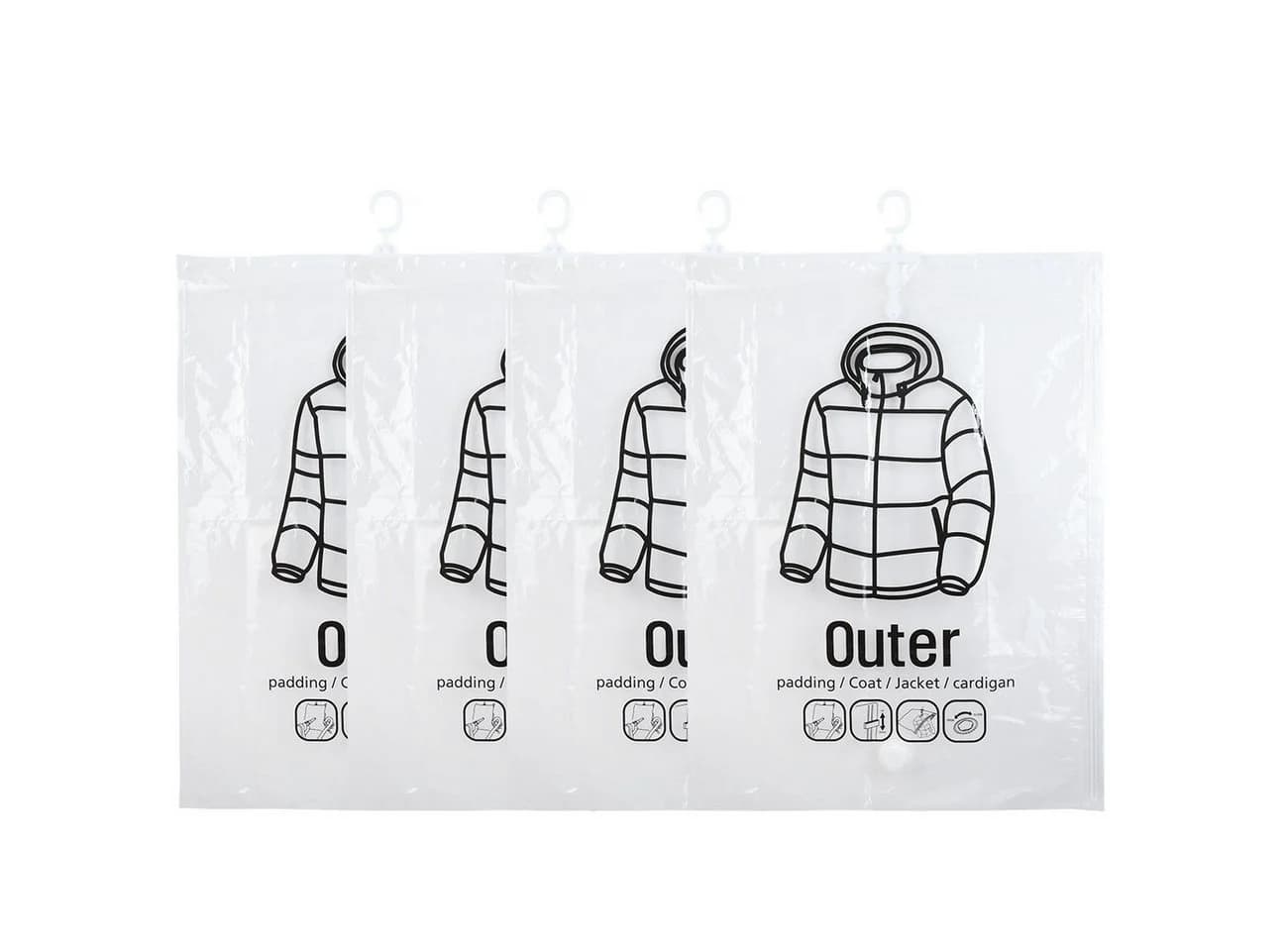 shop'n smile ideoon Vakuumierbeutel mit Haken 67x90 cm Transparent