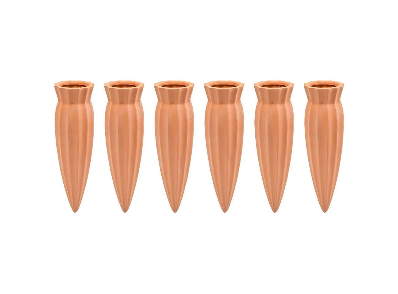shop'n smile ideoon Bewässerungssystem XL Tonkegel 6er-Set Braun Terrakotta