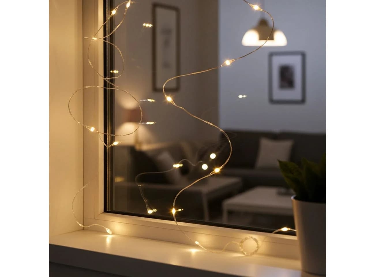 shop'n smile ideoon LED-Lichtervorhang 3x3m warmweiß dimmbar - Bild 5