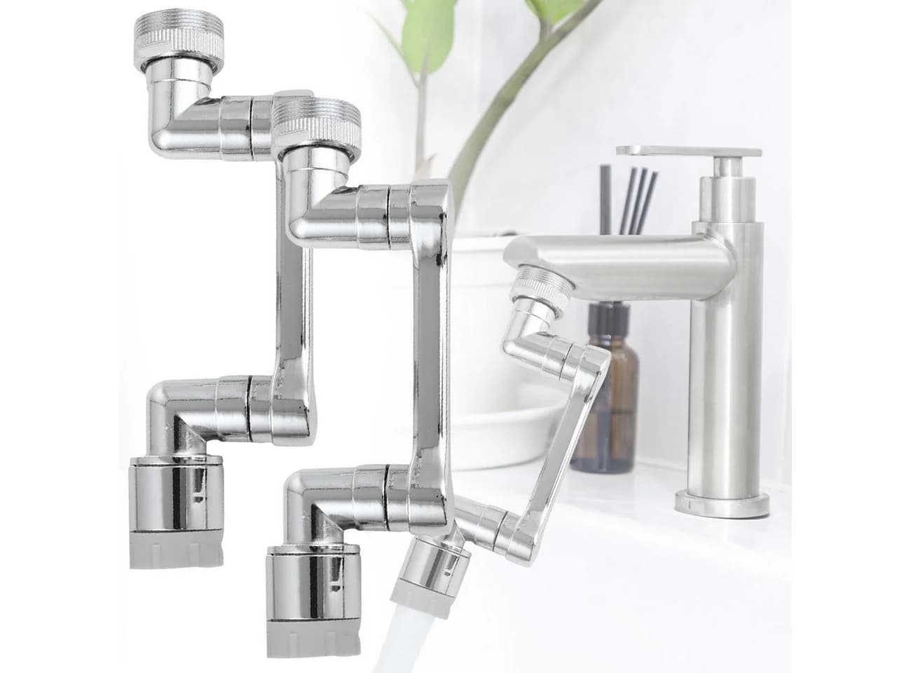 shop'n smile ideoon Wasserhahnaufsatz 1080° drehbar Metall chrom - Bild 2
