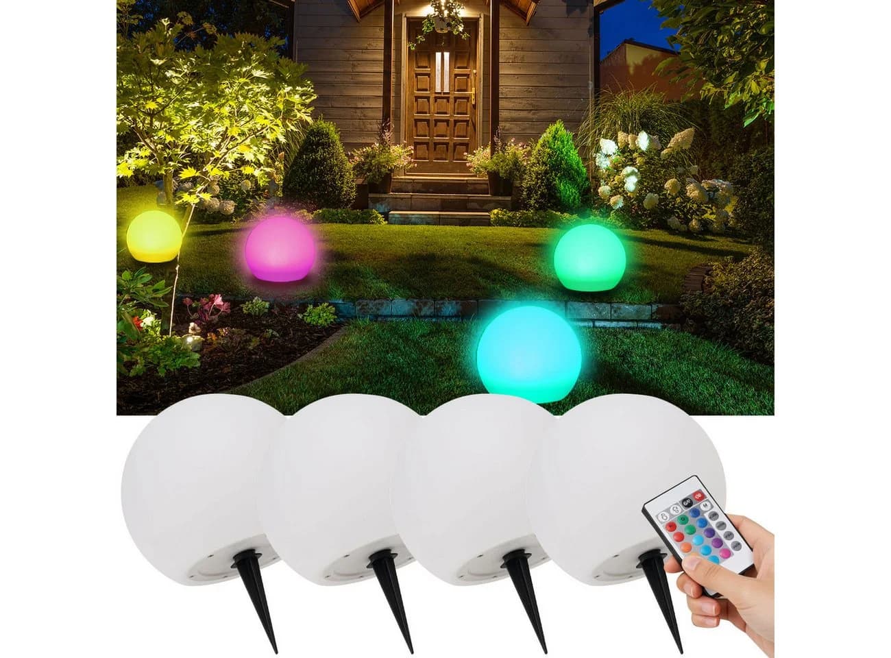 Casativo Solar-LED-Leuchtkugel RGBW mit Fernbedienung - Bild 2