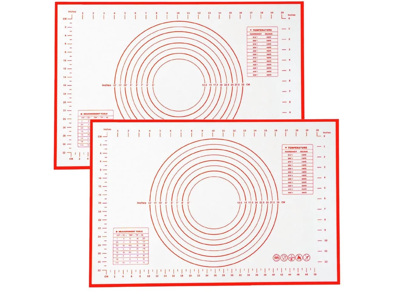 shop'n smile ideoon Silikon-Backmatte 2er-Set Antihaft