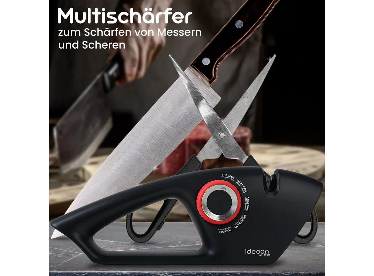 shop'n smile ideoon Messerschärfer 5-in-1 mit Einstellrad