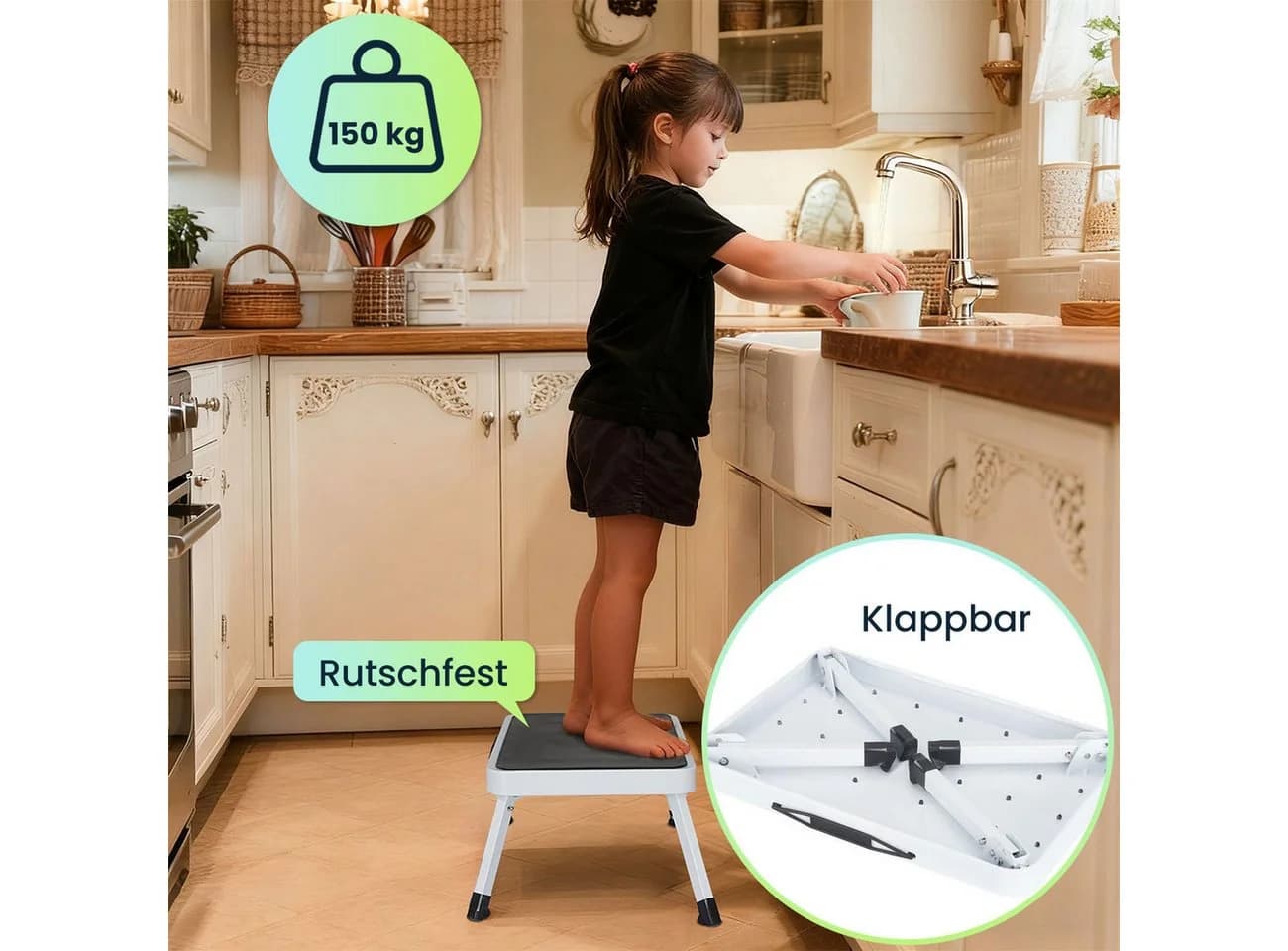 shop'n smile ideoon Tritthocker 150 kg klappbar rutschfest - Bild 3