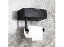 shop'n smile ideoon Toilettenpapierhalter Schwarz mit Feuchttücherbox & Ablage Bild 2