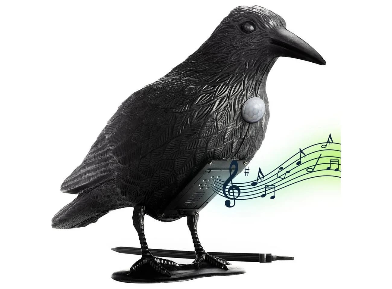 shop'n smile ideoon Vogel-Schreck Rabe Schwarz mit Bewegungssensor & Sound - Bild 4