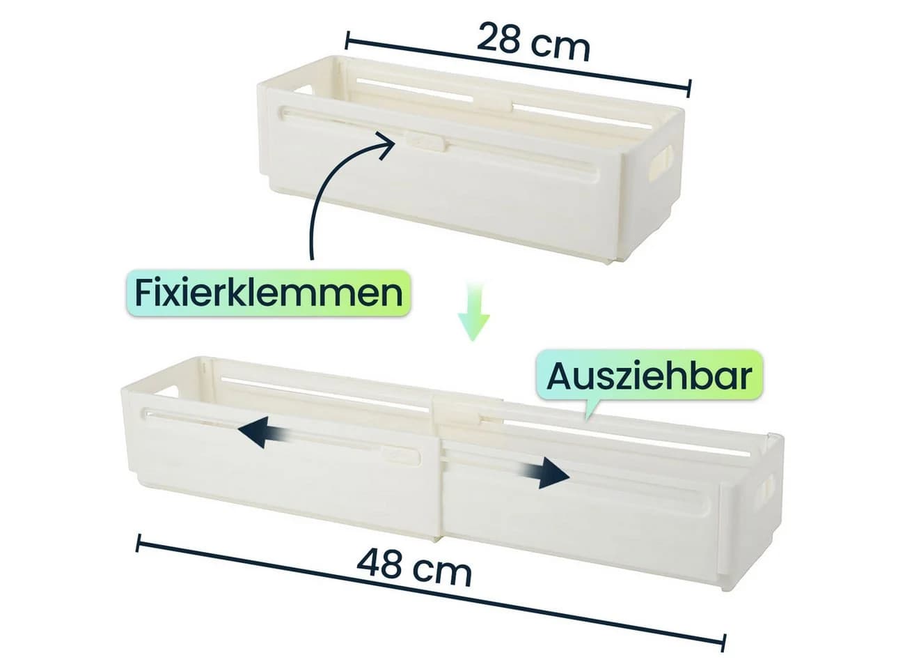 shop'n smile ideoon Küchenschrank Organizer Ausziehbar Weiss - Bild 4