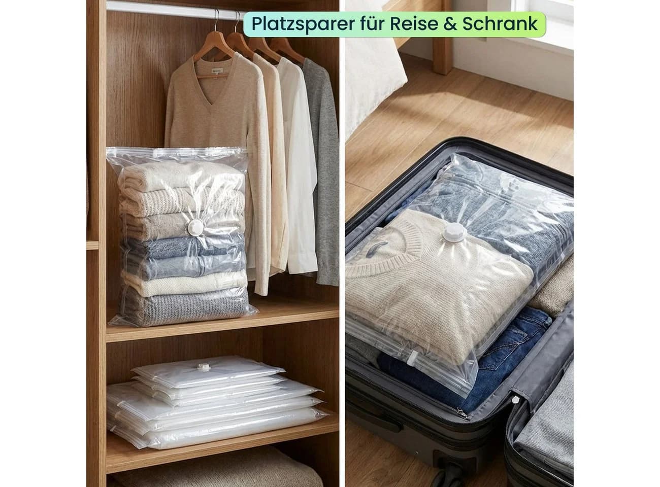 shop'n smile ideoon Vakuumierbeutel Set 15-tlg. Transparent Wiederverwendbar - Bild 5