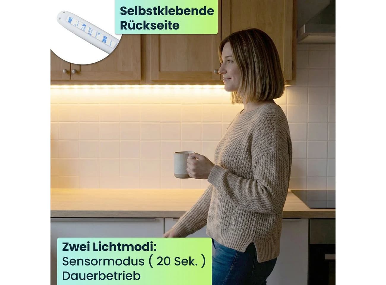 shop'n smile ideoon LED-Streifen 3m Warmweiß mit Bewegungsmelder - Bild 3