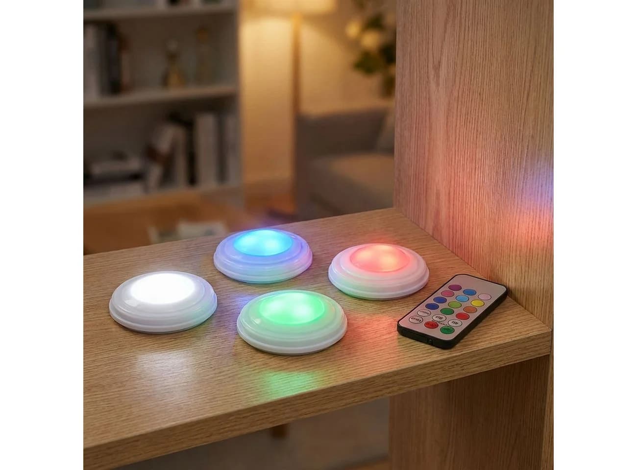 shop'n smile ideoon LED Unterbauleuchte 4er Set Dimmbar RGB Fernbedienung - Bild 2