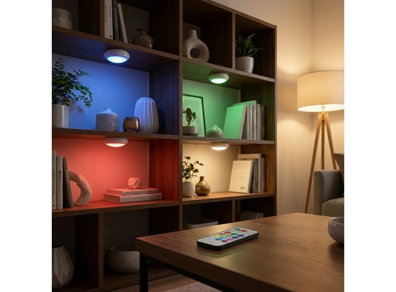 shop'n smile ideoon LED Unterbauleuchte 4er Set Dimmbar RGB Fernbedienung - Bild 5