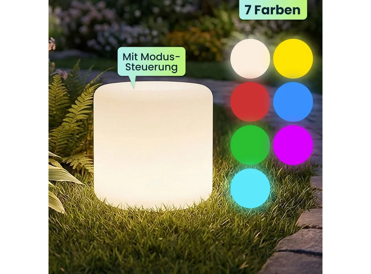 shop'n smile ideoon LED Solar Tischleuchte mit Farbwechsler & Erdspieß - Bild 5