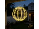 shop'n smile ideoon Solar Leuchtkugel Blätterdesign 144 LEDs Warmweiß Bild 3