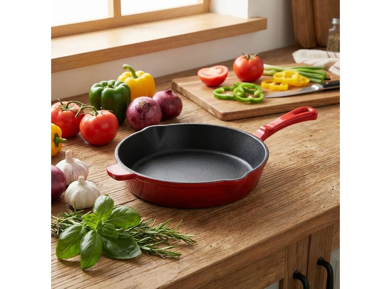 Casativo Bratpfanne Gusseisen Rot Emailliert Ø 26cm - Bild 2