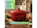 Casativo Schmortopf Gusseisen 22cm Rot 2,2L mit Deckel Bild 3