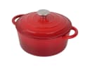Casativo Schmortopf Gusseisen 22cm Rot 2,2L mit Deckel Bild 5