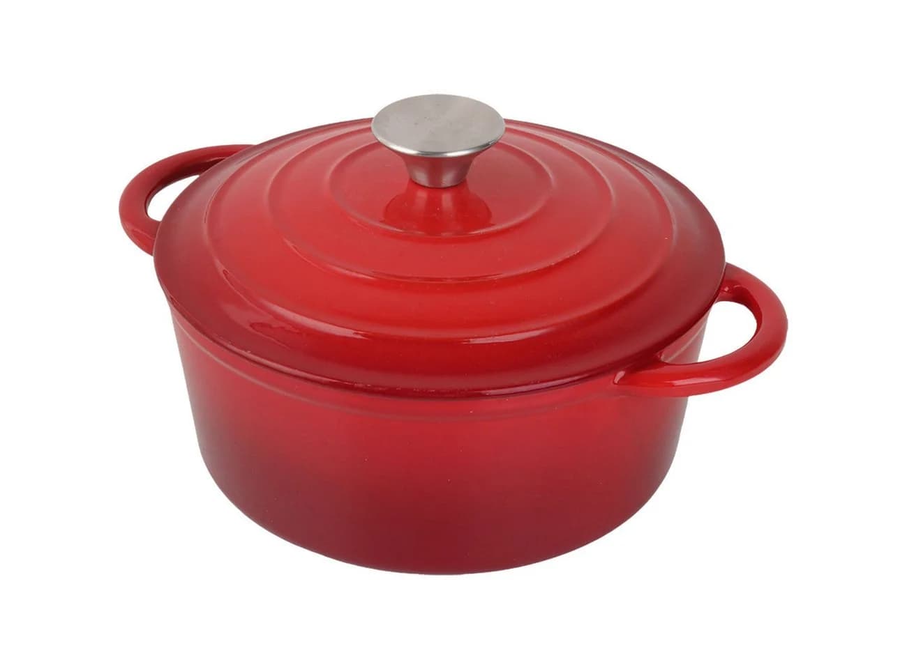 Casativo Schmortopf Gusseisen 22cm Rot 2,2L mit Deckel - Bild 5