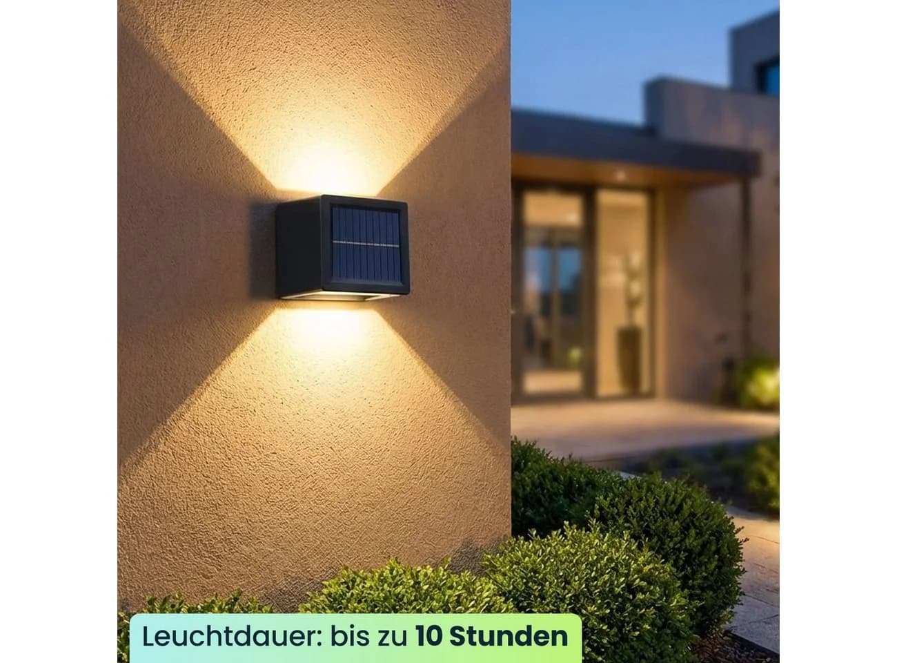 shop'n smile ideoon LED Solar Wandleuchte 4er Set Warm- & Kaltweiß