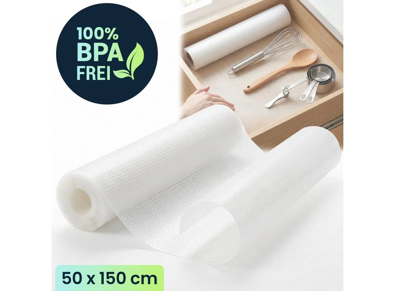 shop'n smile ideoon Schubladenmatte Antirutschmatte Transparent Zuschneidbar - Bild 3