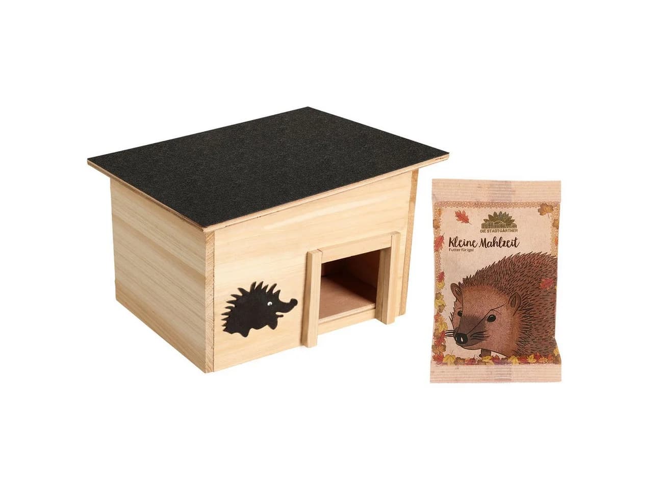 shop'n smile ideoon Igelhaus Bausatz aus Holz mit Labyrintheingang & Igelfutter - Bild 2