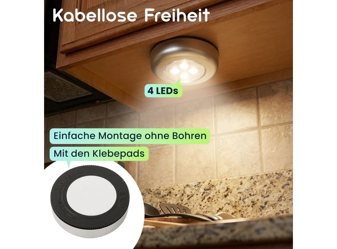 shop'n smile ideoon LED Unterbauleuchte 3er-Set Touch-Control Selbstklebend - Bild 3