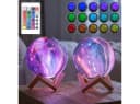 Casativo 3D Galaxy Mond Lampe 15cm mit Fernbedienung & Holzfuß Bild 2