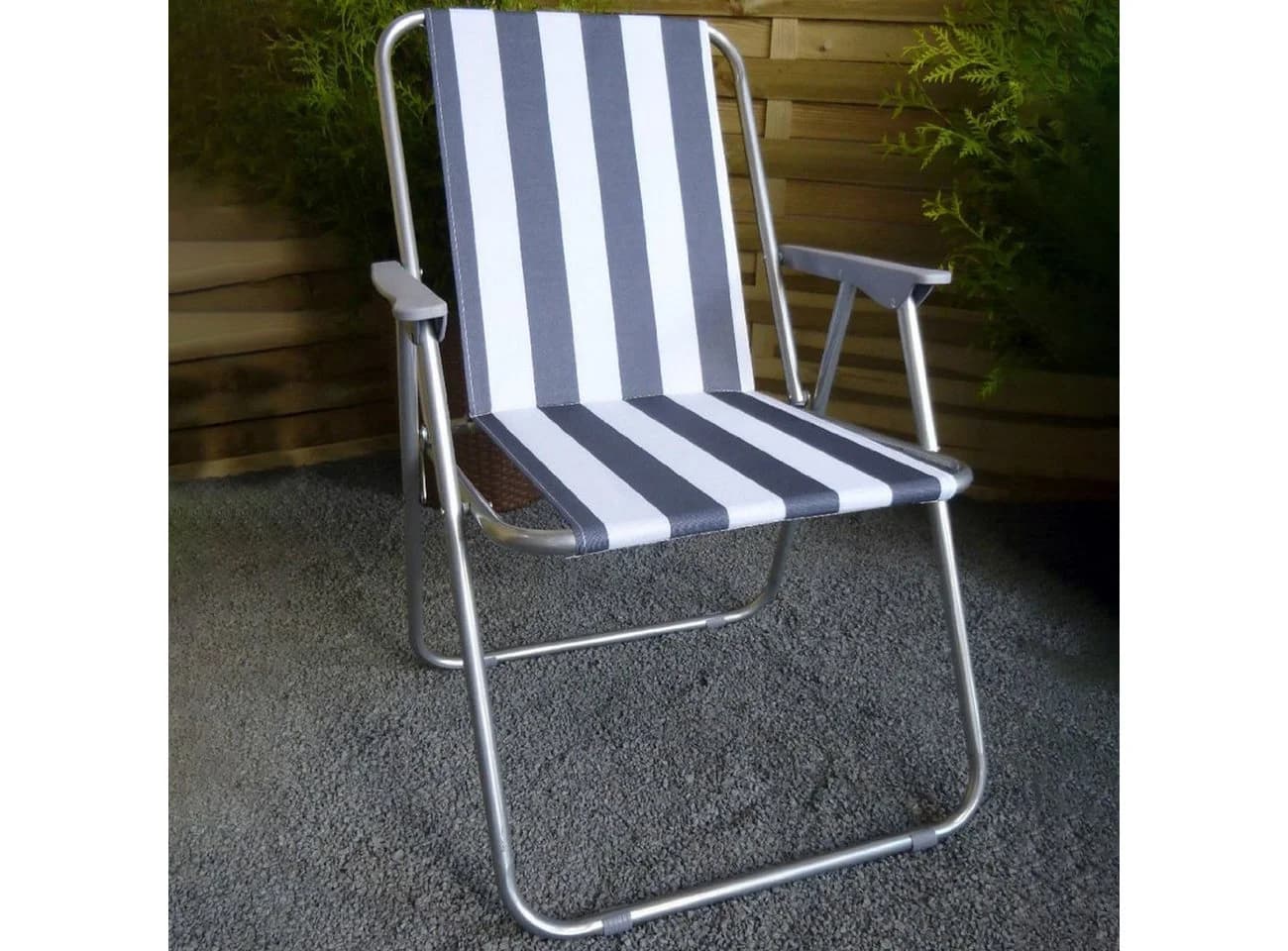 Westerholt Klappstuhl Campingstuhl Blau-Weiß Stahl 600D Polyester