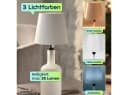 shop'n smile ideoon LED Tischleuchte Akku Flaschenlampe Weiß Dimmbar Touch USB-C Bild 4