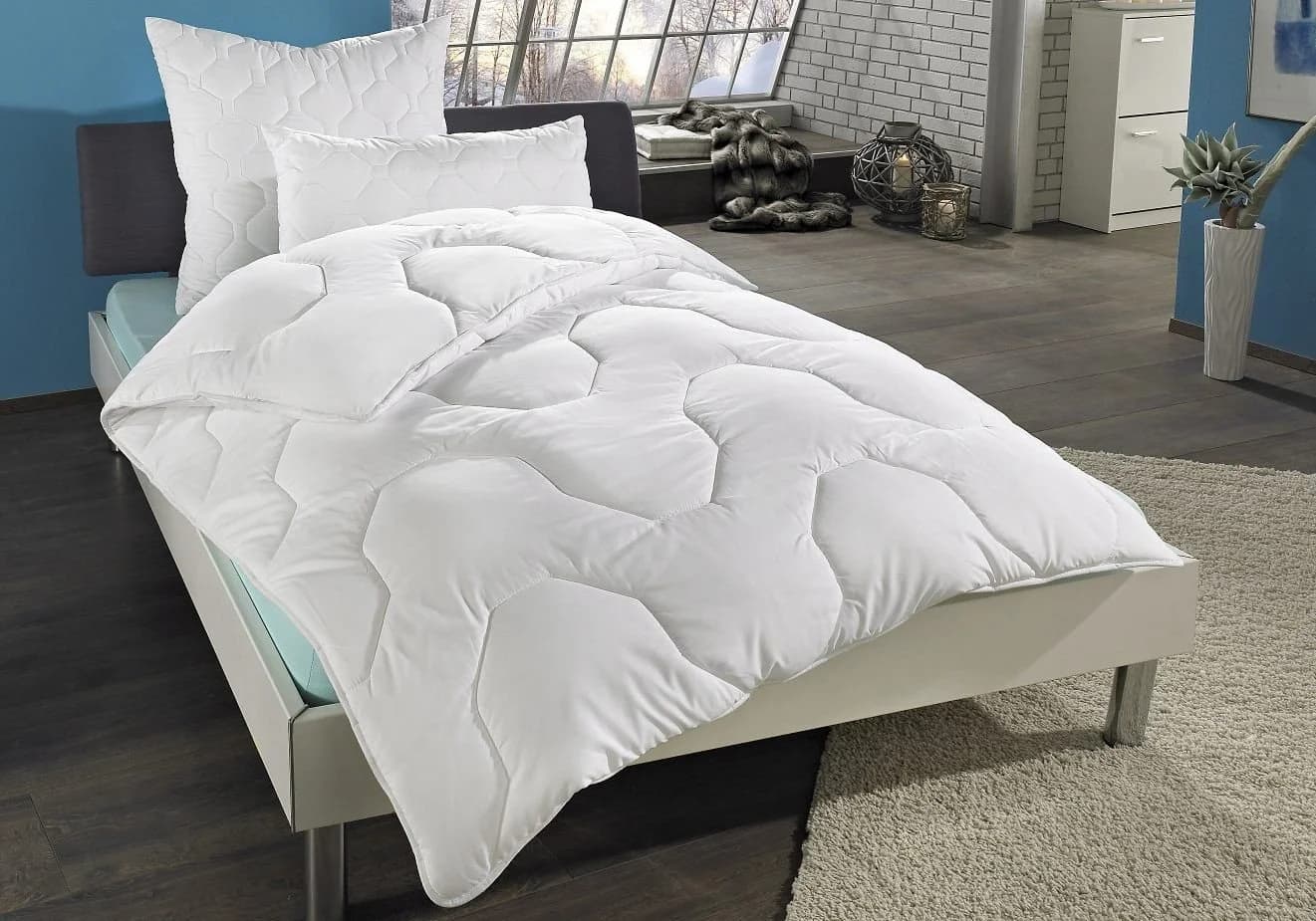 BECO Wellness XXL Bettdecke Weiß Polyester Baumwolle