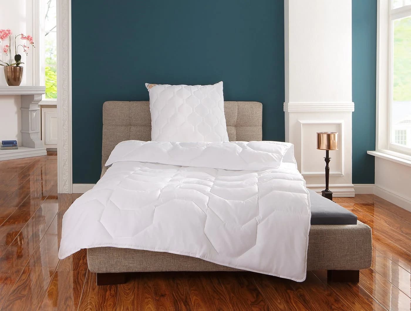 OTTO HOME Rike Microfaserkopfkissen Weiß Peach Touch