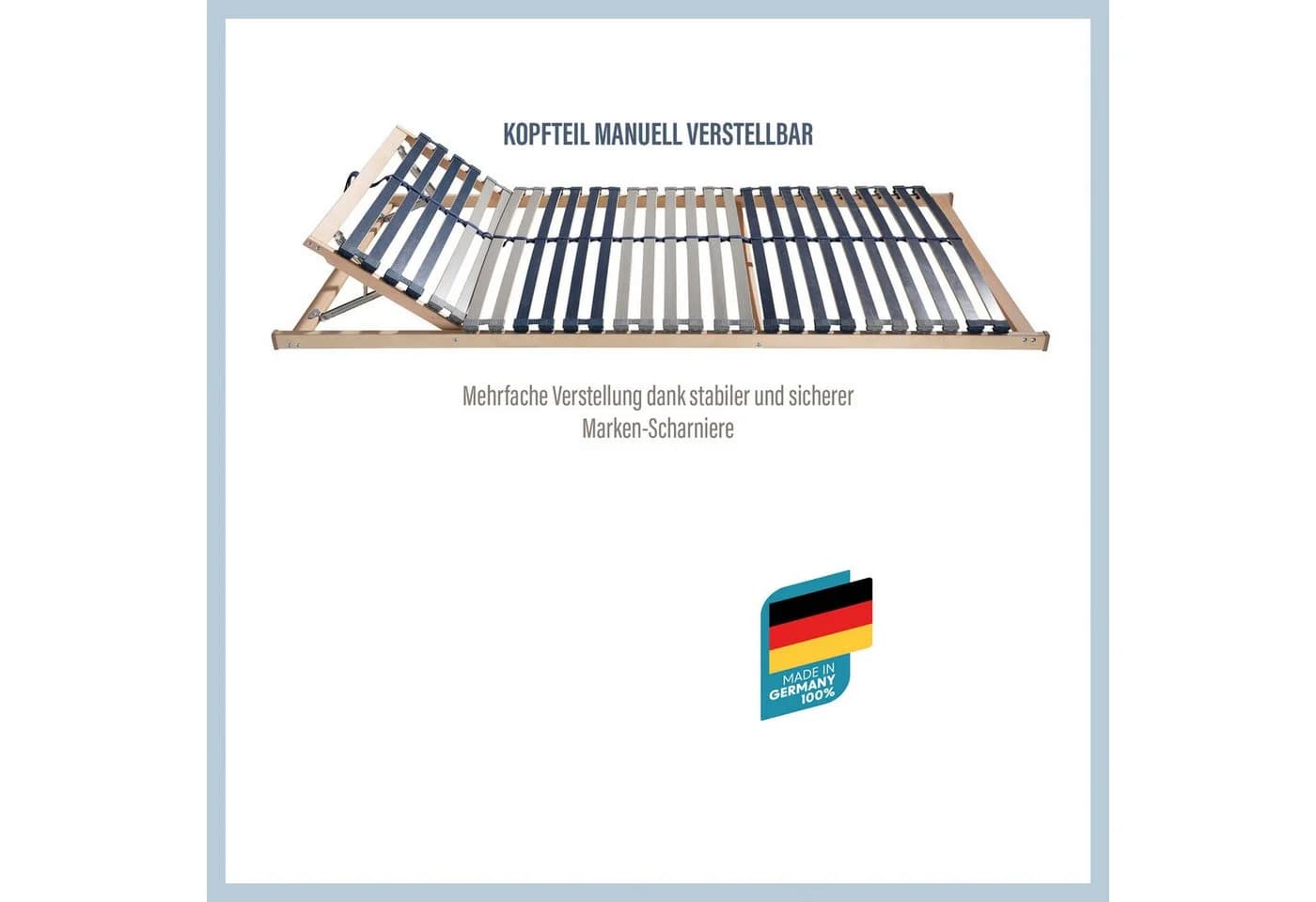 BECO Dura Flex LR-K Lattenrost 7 Zonen Manuell Verstellbar Schwarz - Bild 3
