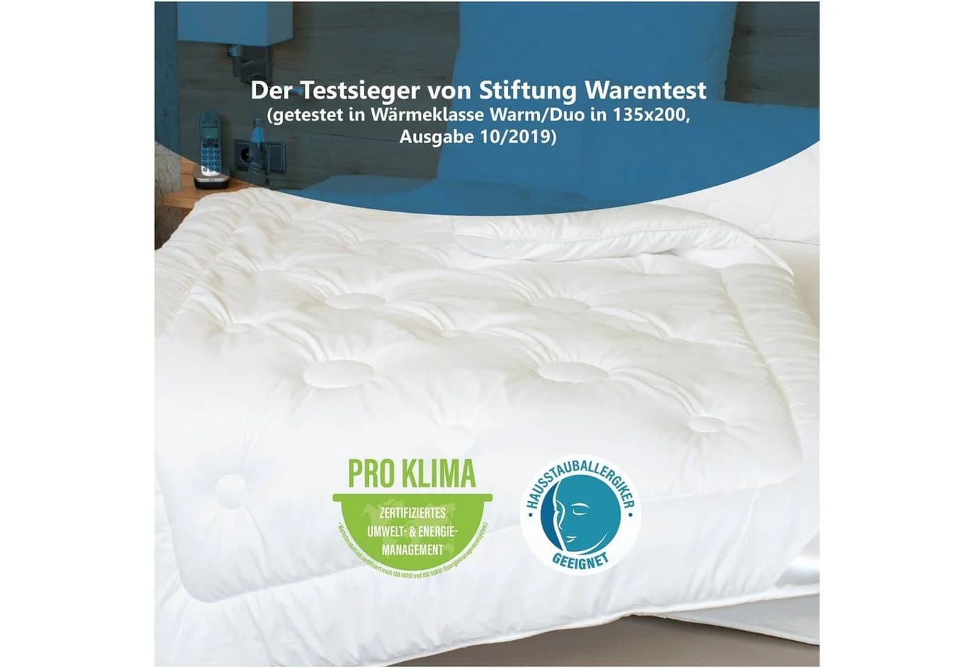 Beco Royal Soft 4-Jahreszeiten Bettdecke Microfaser Weiß