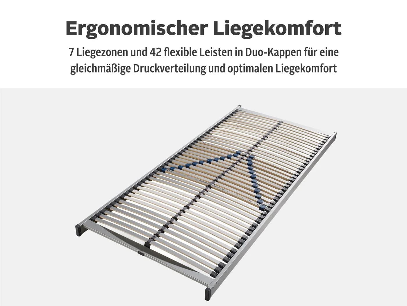 OTTO HOME Lattenrost Tronfjell 7-Zonen Grau Weiß - Bild 3