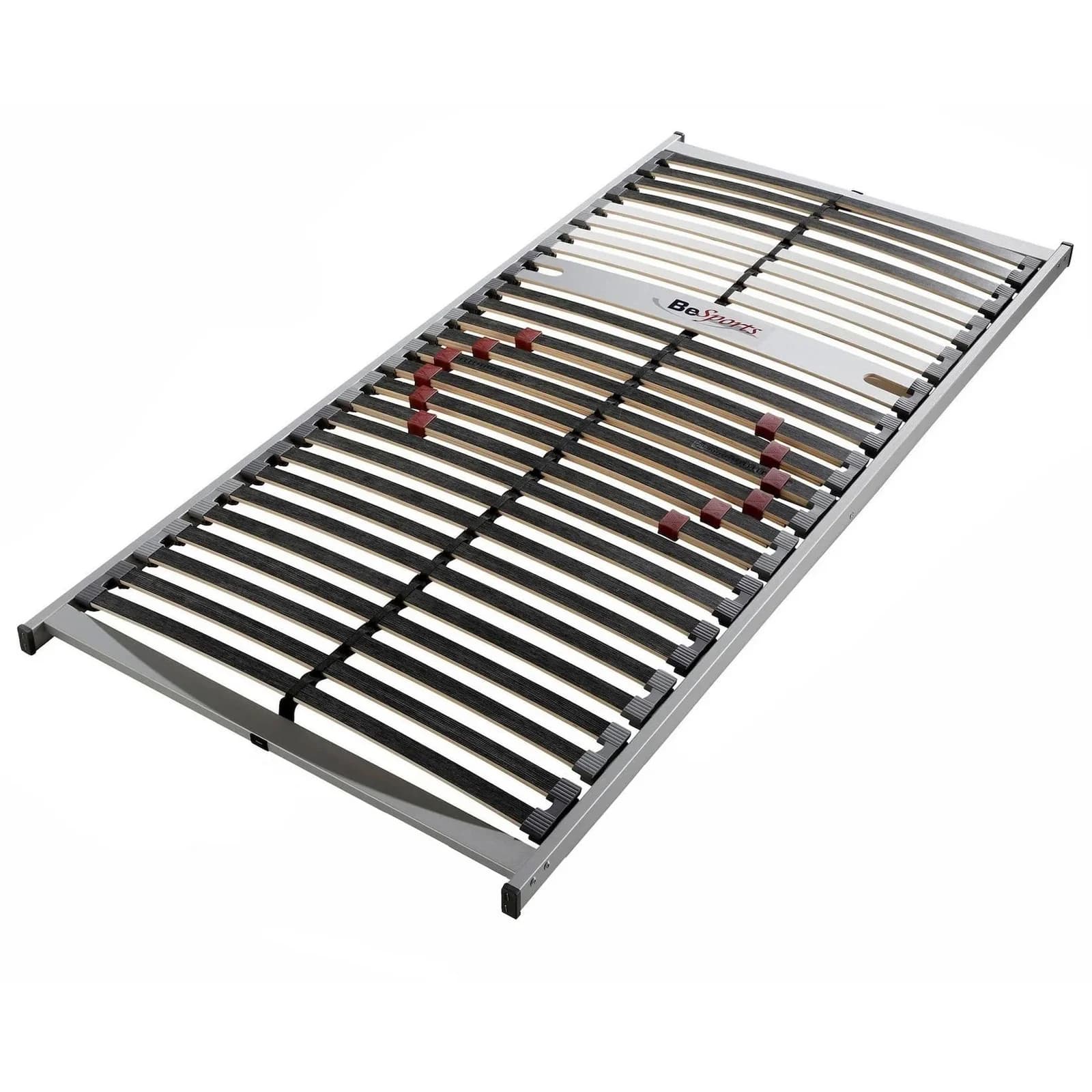 BeSports Lattenrost Duo Powerflex NV 7 Zonen Schwarz Weiss
